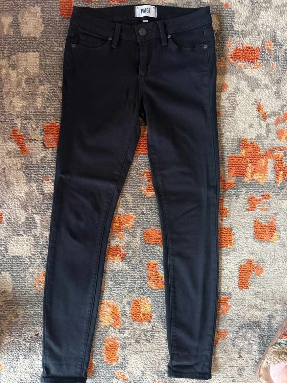 PAIGE Black Skinny Jeans — Sleek High-Rise Fit